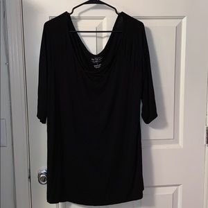 Torrid Super Soft Black Strappy Off Shoulder Tee